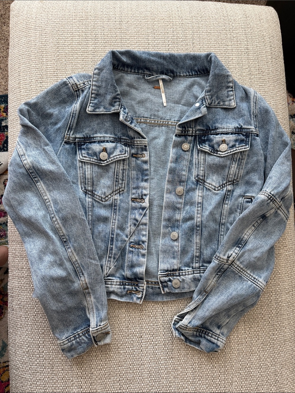 Free People Cropped Denim Jacket